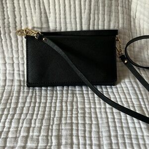 Zara Basic Collection Black Wallet Wristlet Shoulder Bag